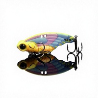 Leurre VIB Métallique Personnalisé Papillon Bionique Imprimé 14g Yeux 3D Vibrations Haute Fréquence Pêche en Eau Salée Brochet Luciole Rivière Lac