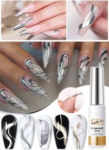 Beauté professionnelle 3 couleurs métallisé Chrome <span class=keywords><strong>effet</strong></span> platine Pigment Gel polonais pour finition <span class=keywords><strong>miroir</strong></span> de haute qualité Nail Art Line Gel - Product Image 5