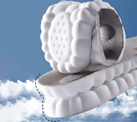 Semelles intérieures sportives en PU confortables et technologiques, souples, respirantes, absorbant les chocs, avec soutien de la voûte plantaire, unisexe, 2 pièces, semelles 4D