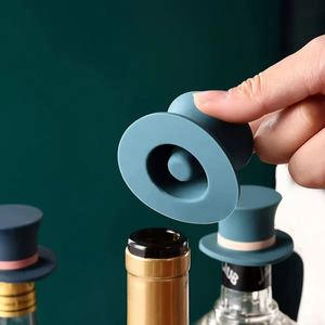 Silicone <b>Wine</b> Stoppers, Magic Hat Champagne Bottle Caps and Beverage Bottle Covers, <b>Wine</b> Sealer Preserver Accessory - Product Image 2