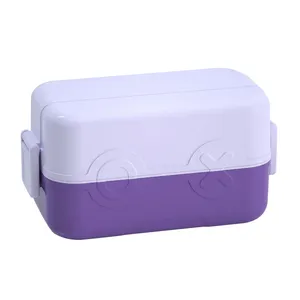 Boîte à lunch thermique étanche personnalisée à 2 compartiments en plastique sans BPA et éco-sécurité pour écoliers Bento pour enfants