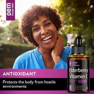 Extracto de baya del Saúco personalizado, 6000mg, suplementos líquidos orales de Baya del Saúco, soporte inmunológico, gotas negras de Baya del Saúco con vitamina C - Product Image 4
