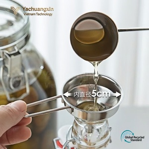 Entonnoir en acier inoxydable avec poignée pour la cuisine et le camping, 1 pièce - Product Image 3