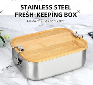 Boîte à lunch écologique avec couvercle en bambou sans BPA pour enfants et adultes - Product Image 3