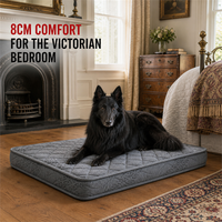 Viktorianisches Orthopädisches Hundebett 8cm Mittelgroßes Hundebett mit Wellenschaum-Komfortoption