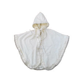 Mantellina in Tessuto Avorio per Neonati - Product Image 1