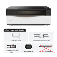 XTool P3 Versatile Bundle 80W CO2 Laser Cutter Engraver Dengan RA3 Rotary dan Conveyor untuk Kayu Akrilik Kulit Logam