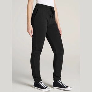 Pantalones Deportivos de Invierno para Mujer, Tela Suave, Frente Plano, Antiarrugas, Ecológicos, Cintura Elástica, Corte Regular, Poliéster/Algodón - Product Image 5