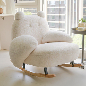 Poltrona Moderna di Lusso in Stile Nordico per Soggiorno, Sedia Singola in Shearling per Camera da Letto, Arredamento per la Casa - Product Image 2