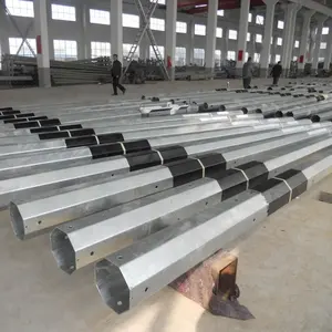 25ft-110ft Nea Ngcp Meralco standart elektrikli galvanizli çelik konik güç kutbu bitüm