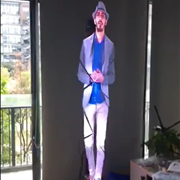 Innovative 65 cm 3D Hologram Fan 3 Splits Joint Hight Bright Hologram Led Display High Resolution for Construction