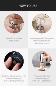 Recharge Stainless Steel Salt & <b>Pepper</b> <b>Grinder</b> Electric <b>Pepper</b> <b>Grinder</b> Mills for Sale - Product Image 6