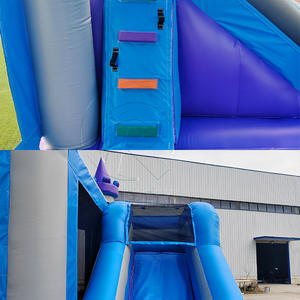 Château gonflable commercial d'extérieur avec toboggan et piscine pour enfants - Product Image 5