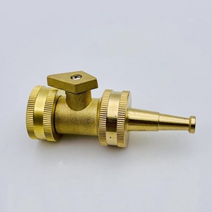 Buse de jardin en laiton 20 mm avec robinet d'arrêt pour l'irrigation et embout de pulvérisation droit - Product Image 2