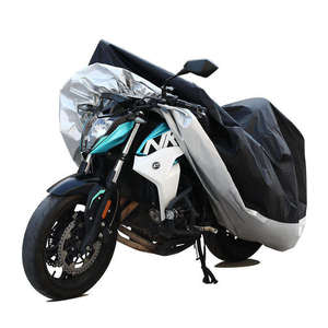 Housse de moto imperméable pour l'extérieur, protection UV, anti-poussière, en polyester soyeux, couleur et <span class=keywords><strong>logo</strong></span> personnalisés - Product Image 3