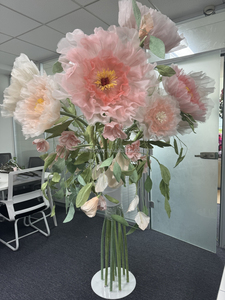 Decoración de Flores Gigantes Automáticas de Lujo M494 para Escaparates, Bodas, Flores Gigantes de <span class=keywords><strong>Papel</strong></span> de <span class=keywords><strong>Seda</strong></span> Artificial <span class=keywords><strong>y</strong></span> Organza - Product Image 3