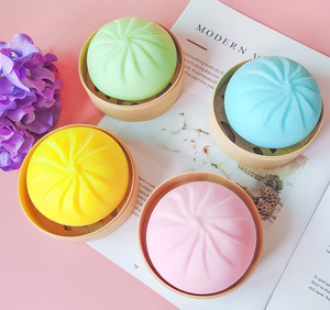 Kawaii Dumpling Stress Balls <b>Fidget</b> Sensory Squeeze Dough Ball Stress Relief Hand Toy Bun with Food Steamer Stretchy Adults Toys - Product Image 2