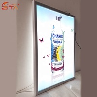 Cadre en aluminium LED double face à clipser pour affiche - Vente flash