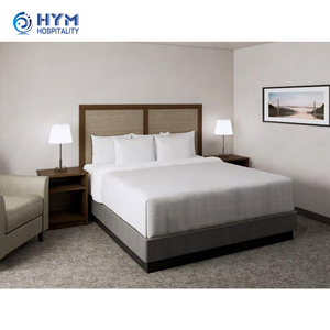 Meubles de chambre d'hôtel de style moderne en bois de chêne massif, marque <span class=keywords><strong>Hyman</strong></span>, robustes et durables, pour hôtels 3 à 5 étoiles, tailles et couleurs personnalisables - Product Image 2