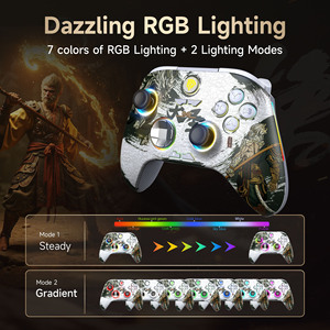 คอนโทรลเลอร์เกมไร้สาย 2025 Easy Speed Horse EasySMX X15 Cool RGB พร้อมระบบสั่นสะเทือน, โปรแกรมมาโคร, การเชื่อมต่อแบบสามโหมด - Product Image 2