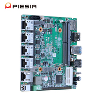Papan Nano ITX 4 Port LAN Intel Generasi ke-12 N150 N305 1*DDR5 2*Com 4*USB DC 9~36V X86 Industrial SBC Pfsense Firewall Motherboard