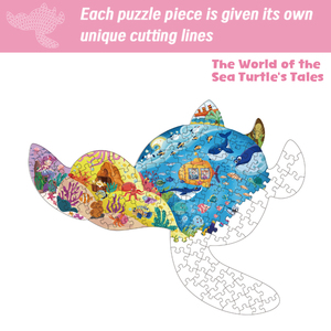 Rompecabezas de 136 Piezas con Forma de Tortuga Marina, Color Personalizado, Dibujos Animados, Juguete Educativo para Niños en Caja de Regalo con Póster de Referencia - Product Image 2