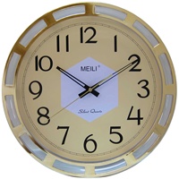 Horloge murale en plastique pour la maison de 35 cm avec cadran en aluminium
