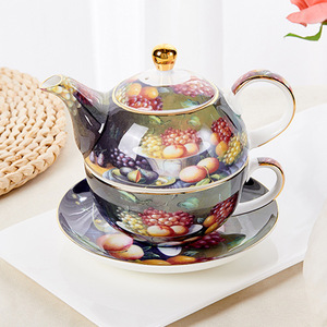Elegante Juego de <span class=keywords><strong>Tetera</strong></span> Británica de Cerámica Apilable con Taza de Café y Platillo, Taza de Té de Porcelana con Jarra de <span class=keywords><strong>Tetera</strong></span> - Product Image 6