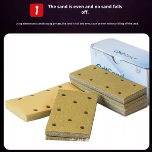 Vàng 70*198 khô Giấy nhám với 8-lỗ chân không đổ xô xe đánh bóng hình chữ nhật công cụ mài mòn - Product Image 4
