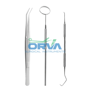 Ensemble d'examen dentaire personnalisé de haute qualité | Nouvelle arrivée | Source d'alimentation manuelle Prix compétitif Chirurgica dentaire en acier inoxydable - Product Image 1