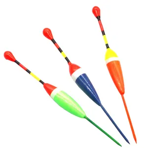 10Pcs/lot Fishing Floats Balsa Flotteur Peche Shallow Water & Ice Floating  Bobbers Wooden Float For
