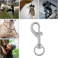 Mousqueton pivotant en acier inoxydable pour plongée sous-marine, attache rapide à boucle simple, clip pour laisse d'animal de compagnie