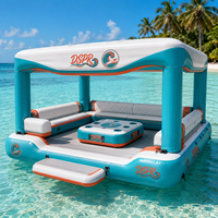 Plateforme flottante gonflable de grande taille en PVC Drop Stitch avec surface en EVA pour yacht, lac, océan, usage polyvalent
