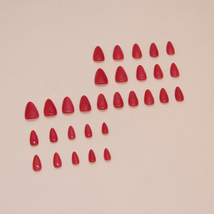 <span class=keywords><strong>Uñas</strong></span> Postizas Acrílicas Color Rojo Rosa, Estilo Almendrado Mediano, <span class=keywords><strong>Uñas</strong></span> Falsas de Color Sólido Personalizadas, Proveedores de <span class=keywords><strong>Uñas</strong></span> Postizas - Product Image 3