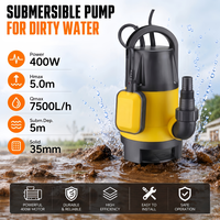 Pompe submersible électrique de drainage pour eaux usées, 400 W, 7500 L/h, coque en plastique, avec interrupteur à flotteur automatique