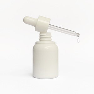 Premium Hard Thick Wall Dropper Bottle Plastic PET Essential Oil Bottles for Skincare 30ML White