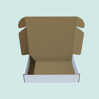 Boîtes d'expédition blanches personnalisées avec logo, emballage cadeau, boîte à courrier en papier, boîte à courrier ondulée pour les petites entreprises