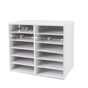 Desktop <b>File</b> Rack 12 Compartment Pull Out Storage Box For Office A4 Paper Document Organization - Product Image 5