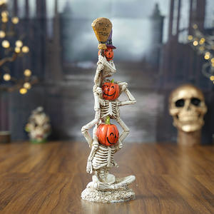 Festive Smiling Resin Pumpkin Stack Hand Painted Lifelike <b>Halloween</b> Tabletop <b>Outdoor</b> <b>Decor</b> - Product Image 6