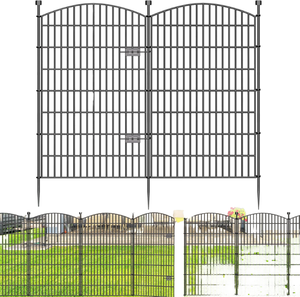 Portail de <span class=keywords><strong>jardin</strong></span> en <span class=keywords><strong>fer</strong></span> antirouille à insertion au sol, double porte métallique pour allée de <span class=keywords><strong>jardin</strong></span>, enclos de poulailler - Vente en gros - Product Image 1