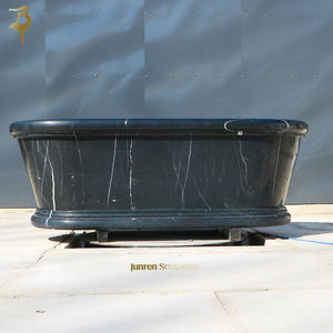 Bak mandi batu abu-abu berdiri bebas bak mandi marmer Margiua bak mandi batu granit bak mandi bak mandi kamar mandi - Product Image 4