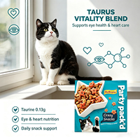 Collations Premium pour Chats – Pack Fête – Riche en Protéines (12% Min) – Acides Gras Oméga-6 – Santé de la Peau et du Pelage – Alimentation pour Chats