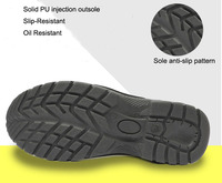 Chaussures de sécurité mi-montantes robustes pour hommes en cuir véritable, bottes de travail avec embout en acier, anti-perforation et antidérapantes pour la construction et l'exploitation minière