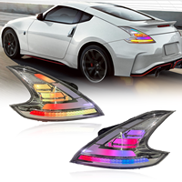 Feux arrière SINDAR Full RGB pour Nissan 370z Fairlady Z34 2008-2019, nouveaux feux arrière électro-plaqués transparents, clignotants dynamiques personnalisés.