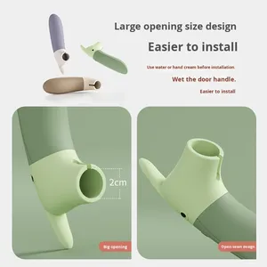 Coperchio della maniglia della porta in Silicone per bambini piccolo uccello fornitura transfrontaliera Anti-collisione protezione morbida per neonati - Product Image 5