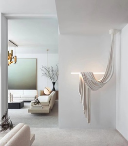 Lámpara Colgante <span class=keywords><strong>de</strong></span> Arte en Fibra <span class=keywords><strong>de</strong></span> Vidrio <span class=keywords><strong>de</strong></span> Diseño Personalizado, Escultura Decorativa con <span class=keywords><strong>Estatuas</strong></span> Talladas a Mano - Product Image 3