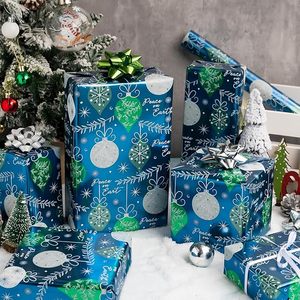 Christmas Wrapping <b>Paper</b> Holiday Wrapping <b>Paper</b> Navy <b>blue</b> snowflake pattern wrapping <b>paper</b> - Product Image 1