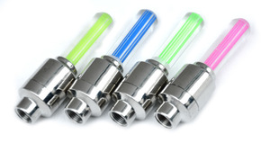 Centre de roue <span class=keywords><strong>LED</strong></span> pour vélo, multicolore, étanche, capuchon de <span class=keywords><strong>Valve</strong></span>, accessoires de bicyclette, rayons de cyclisme, lampe, 2 pièces - Product Image 2