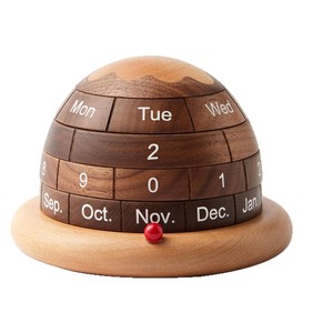 <span class=keywords><strong>Calendrier</strong></span> Perpétuel en Bois Massif <span class=keywords><strong>de</strong></span> Noyer Noir Style Américain Gravé et Sculpté Planète, Décoration <span class=keywords><strong>de</strong></span> Bureau, Cadeau, Intérieur, Bureau, en Bois - Product Image 6