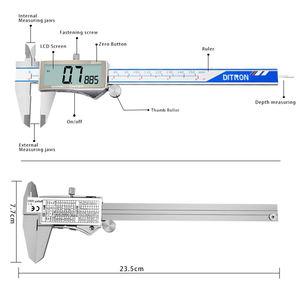 Ditron Acero Inoxidable <span class=keywords><strong>Vernier</strong></span> 0-150mm Herramienta <span class=keywords><strong>de</strong></span> Medición Pulgadas Pantalla <span class=keywords><strong>de</strong></span> Fracción Calibrador <span class=keywords><strong>Vernier</strong></span> Digital Electrónico - Product Image 4